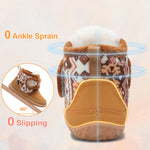 Scurtain Toddler Fur Boots Boy Girl Fuzzy Bedroom House Slippers Brown Size