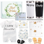 New Mom Gifts for Women, 12PCS Baby Shower Gifts, Top Pregnancy Gifts for New Parents Gender Reveal Gifts with 20oz Insulated Tumblers for First Time Moms, Expecting Parents to Be, Newborn Baby Gifts