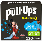 Pull-Ups Boys' Night-Time Potty Training Pants, Size 2T-3T Overnight Training Underwear (16-34 lbs),120 Ct