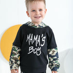 Kucnuzki Baby Toddler Boy Clothes 2T Boys Clothes Long Sleeve Letter Print Hoodies+Long Camo Pants Cute Little Boy Clothes Fall Winter Boys Clothes 2T 3T