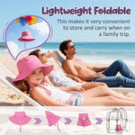 Zando Kids Sun Hat UPF 50+ Girls Sun Adjustable Bucket for Beach Breathable Sun Hats for Girls Summer Bach 4-8T Purple & Pink 4-8 Years