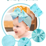 doboi 20pcs Baby Girls Bows Headbands Nylon Hairbands Ribbon Bow Elastic Hair Accessories for Newborns Infants Toddlers and Kids