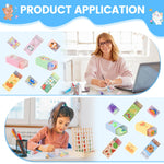 LiYiQ 100-Piece Kawaii Cute Animal Pencil Eraser for Kids, Back to School Supplies, Non-Toxic Rubber, Rectangular