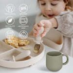 Mintlyfe Pack of 2 Silicone Drinking Mug Cup for Toddler Kids and Children (Color 1)