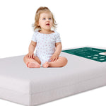 Babelio Memory Foam Crib Mattress Dual-Sided Baby Toddler Mattress Standard Size, Removable Waterproof Cover, CertiPUR-US Certified, Grey