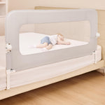 BABELIO Bed Rail for Toddlers, 59" Wide Swing Down & Adjustable Height Toddler Bed Rails for Kids/Elderly/Adults, Baby Side Railing for Twin/Full/Queen/King Size
