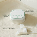 Momcozy BreezyClear Pro™ Nasal Aspirator for Baby, Hospital-Grade 75 kPa Nose Sucker with 9 Adjustable Suction Levels, Electric Nose Cleaner for Toddler, Light & Music Soothing
