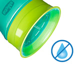 Chicco 360° Spoutless Sippy Cup 9+ Months, 9oz Toddler Training Cup, 2-in-1 Trainer with Removable Membrane for Open Cup, Spill-Resistant Rim, BPA-Free, Green