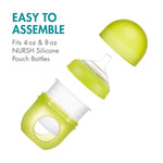 Boon Nursh Silicone Baby Bottle Nipples - Bottle Nipples for Boon Nursh Baby Bottles - Baby Bottle-Feeding Supplies - Fast Flow Baby Bottle Nipples - 3 Count