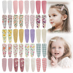 40pcs Baby Hair Clips Flower Patterns Snap Hair Clips Wrapped by Cloth Hair Pins Baby Girls Barrettes Hair Accessories for Baby Girls Infants Toddler Kids