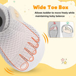 FEETCITY Baby First Walker Shoes Boys Girls Wide Infant Shoes Barefoot Baby Sneakers Newborn Crib Shoe Flexible Infant Shoe Grey