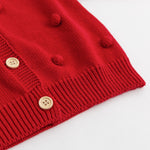 Simplee kids Baby Sweater Valentine's Day Cardigan Embroidery Knit Coat for Winter Spring for 12-18 Months