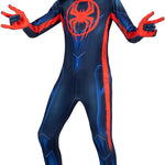 Marvel Miles Morales: Spider-Man Official Youth Deluxe Zentai Costume - Stretch Spandex with Hidden Zippers and Wrist Slits