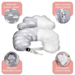 Nursing Pillow – Breastfeeding Pillows with Security Fence for Enhanced Support & Comfort – Removable Cotton Cover, Adjustable Waist Strap, Newborn Essentials Must Haves Baby Registry Search