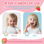 Fluoride-Free Baby Toothpaste for Ages 2-3 – Natural Fruit-Flavored Mild Formula – Pea-Sized Amount for Developing Teeth – 2.1 oz (60g) (1 Pack, Strawberry)
