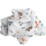 Little Unicorn Premium Cotton Swaddle Baby Blanket | Breathable Fabric | for swaddling, Play, Nursing & More (Forest Friends)