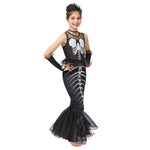 Spooktacular Creations Child Girl Mermaid Skeleton costume, Mermeid Costume for Girls Halloween Dress Up Parties (Small (5-7yr))
