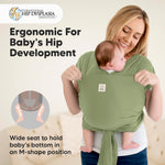 KeaBabies Baby Wrap Carrier Ring Sling - Easy to Wear, Adjustable D-Lite Baby Carrier Newborn to Toddler, Infant Carrying Shirt, Hands Free Bonding, Breathable Fabric Wearing Wrap (Dusty Olive)