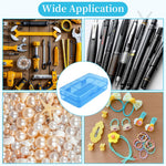 Pencil Box, Clear Pencil Case, Large Capacity Plastic Hard Pencils Case Crayon Box with Snap-Tight Lid Stackable for Kids Adult Student Pens Pencils School Supplies Storage Office Supplies, Blue
