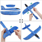 WenToyce 2 Pack Throwing Foam Airplanes, 13.7 Inches 2 Flight Mode Glider Inertia Planes Model, Manual Launch Epp Flying Aircraft Planes for Kids Outdoor Sport