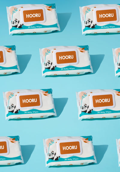 Hooru Plant Based Fibers Baby Wipes Unscented - Wipes Baby Sensitive Skin, 480 Ct, Hypoallergenic Toxic-Free & Fragrance Free, Hydrating, Moisturizing, Naturally Soft for Babies and Kids