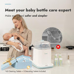 Papablic Bottle Washer Pro, Bottle Washer & Sterilizer & Dryer, 4-in-1 Bottle Washer Sanitizer for Bottles, Pump Parts, C-Section& Baby Essentials - Quick & Clean with 60 Detergent Tablets