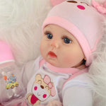 Reborn Baby Dolls Girl - 22 Inch Realistic Silicone Baby Doll, Real Life Bebe Dolls Lifelike Handmade Soft Vinyl & Cloth Body with Feeding Kit & Toys Gifts for Kids 3+ (Lucia)