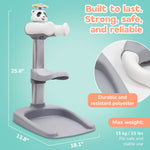 Baby Shower Stand with Built-in Seat | Baby Bath Stand Height-Adjustable Washing Stand for Toddlers | Soporte para Bañera con Asiento