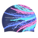 Swim Cap for Women, Silicone Swimming Cap for Long Hair, Waterproof Swim Hats to Keep Hair Dry
