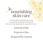 Burt’s Bees Mama Gift Set, Includes Lip Balm, Leg and Foot Cream, and Belly Butter, Natural Origin Skin Care, 0.15 oz./3.38 oz./6.5 oz.