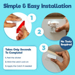 Benny Bradley's Invisible Baby Proofing Cabinet Latch Locks (20 Pack) - No Drilling or Tools Required for Installation, Works with Most Cabinets and Drawers, Works with Countertop Overhangs
