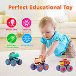 OCATO Car Toys for 1 Year Old Boy Gifts, Pull Back Monster Truck Toy Cars for Toddlers 1-3, 1 2 3 One Year Old Boy Birthday Gift 1st Vehicles Kids Stocking Stuffers Toddler Baby Boys Toys 12-18 Months