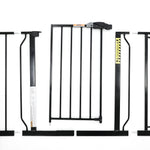 Regalo Safety 29-49" Easy Step Extra Wide Baby Gate for Doorways & Bottom of Stairs, Pressure Mounted Safety Gate with Door for Babies, Toddlers & Pets, Black