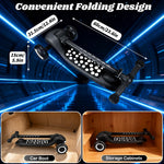 Light Up 3 Wheel Kick Scooter for Kids Toddlers with LED Sync Lights, Flashing Stem & Wide Polka Dot Deck Adjustable Height Music Function Safe Sturdy Folding Scooter for Kids (Black)