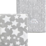 CREVENT 30''X40'' Cute Cozy Fluffy Warm Baby Blanket for Boys Infants Toddlers' Bedding Crib Cot Stroller, Baby Shower Birthday Newborn's Gift - Grey Cloud