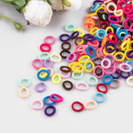 TVINLIK 350 PCS Multicolor Cotton Hair Ties, Small Baby Hair Ties for Kids and Girls, No Crease Finger Hair Ties, Hair Elastics Ponytail Holders