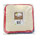 OsoCozy Unbleached Flannel Cloth Baby Wipes - Reusable & Washable Saves Money - 100% Cotton - Soft and Durable - Colorful Stitching - 8 x 8 inches - Three 15 Packs