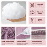 Chilling Home Pregnancy Pillow, U Shape Pregnancy Pillows for Sleeping, 55in Body Pillow for Sleeping, Body Pillows for Adults, Maternity Pillow, Velvet Removable Cover, Pink