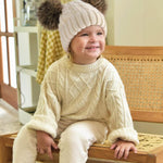 FURTALK Toddler Warm Winter Hat Kids Baby Knitted Soft Beanie with Double Faux Fur Pom Poms for Girls Boys