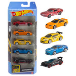 Hot Wheels 1:64 Scale Die-Cast Toy Cars 5-Pack, Set of 5 Toy Race Cars, Hot Rods, Character Cars, Rescue or Pick-Up Trucks (Styles May Vary)
