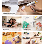 HOTO Cordless Auto Dispensing Glue Gun, Easyflow Hot Glue Gun with 40 Glue Sticks, 30s Fast Heating, 3000mAh USB-C Rechargeable, Anti-Scald & Anti-Drip, Ideal for DIY Crafts, Home Repairs & Decoration