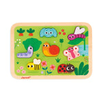 Janod - Garden Chunky Puzzle 7 Pieces - Toddler Playtime - Develops Fine Motor Skills - Encourages Imaginative Play - Safe Quality Materials - Easy to Grasp