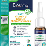 Biostime Baby Vitamin D & Colic Probiotic Drops for Newborns to 3 Years Old | 100% Daily Values Vitamin D for Bone & Immune Support – Eases Colic & Digestion| 32 Serving