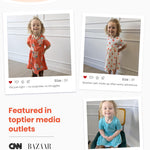 PATPAT Toddler Girl Floral Skater Multipack Dresses 3-Pack Polka Dots Short Sleeve Priness A-line Dress, Blue, 5-6 Years