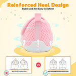 FEETCITY Baby Walking Shoes Boys Girls Baby Slip On Shoes Infant Barefoot Sneakers Lightweight Wide Infant Crib Shoe Pink