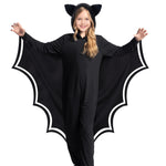 Spooktacular Creations Halloween Kid Bat Costume Glow in the Dark, Bat Wings Costume, Black Jumpsuit for Boy, Girls Halloween Dress Up-M