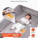 VEVOR Baby Changing Table, Foldable Diaper Change Station with Side Basket, Adjustable Height Changing Table with Lockable Wheels, Multi-Functional Nursery Storage Organizer, Gray
