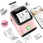 Rongta Mini Sticker Printer, Bluetooth Thermal Label Printer, Portable Inkless Label Maker Suitable for Creative Kids DIY, Diaries, Study Notes, Pink