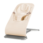 Ergobaby Evolve 3-in-1 Bouncer Seat for Babies and Toddlers 5.5-25lbs - Multi Position Baby Rocker Seat with Adjustable Heights, Secure Harness, Newborn Insert - Mesh Cream