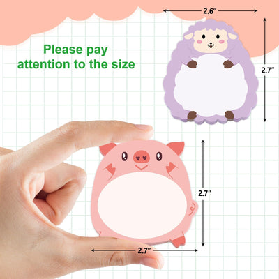 Fancy Land 24 Pads Cute Sticky Notes Cartoon Animal Pattern Sticky Notes for Teachers Classrooms 720 Sheets Memo Pads Teacher Appreciation Nurse End of Year Graduation Gift Home Office Supplies Cute